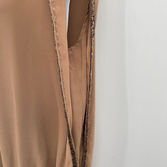 Myan Beaded Gatsby Sleeveless Fitted Sheath Mini Dress - Picture 7 of 9